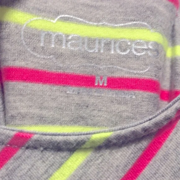 [Maurices] Neon Pink/Yellow Striped Racerback Mini Dress - Women's Size Medium - Picture 8 of 12